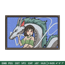 chihiro embroidery design, ghibli embroidery, anime design, embroidery shirt, embroidery file,digital download