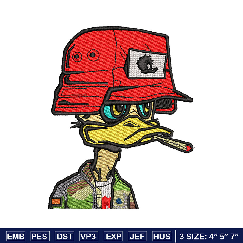 Commando duck Logo embroidery design, duck embroidery, logo design, Embroidery shirt, logo shirt, Instant download.jpg