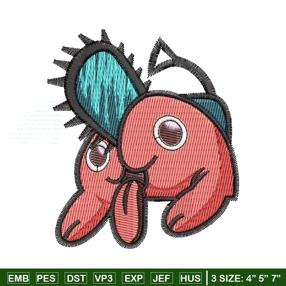 Pochita embroidery design, Chainsaw man embroidery, Anime design, Embroidery shirt, Embroidery file, Digital download.jpg