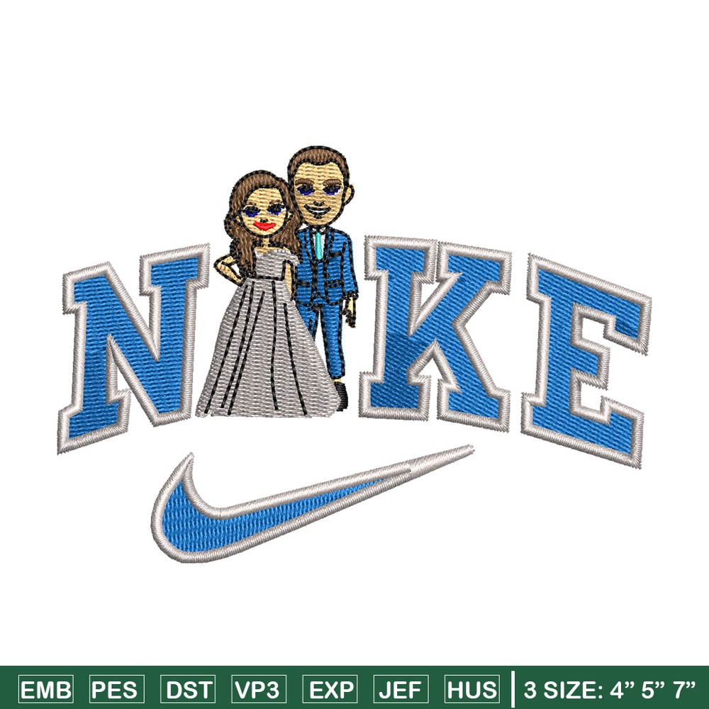 Couple x nike embroidery design, Couple embroidery, Nike design, Embroidery shirt, Embroidery file, Digital download.jpg