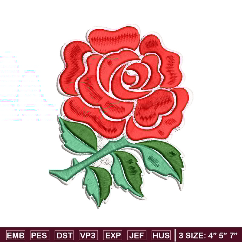 Red rose embroidery design, Rose embroidery, Emb design, Embroidery shirt, Embroidery file, Digital download.jpg