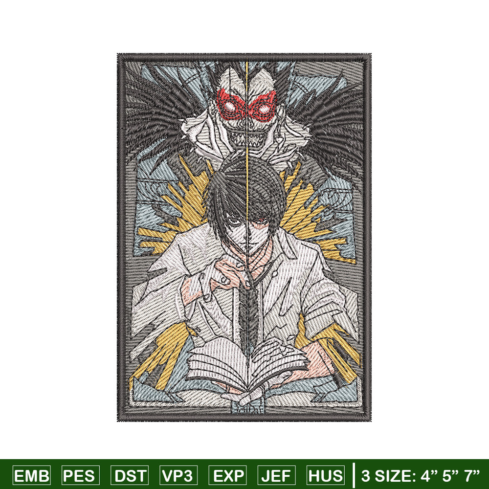 Death Note embroidery design, Death Note embroidery, embroidery file, anime design, anime shirt, Digital download.jpg