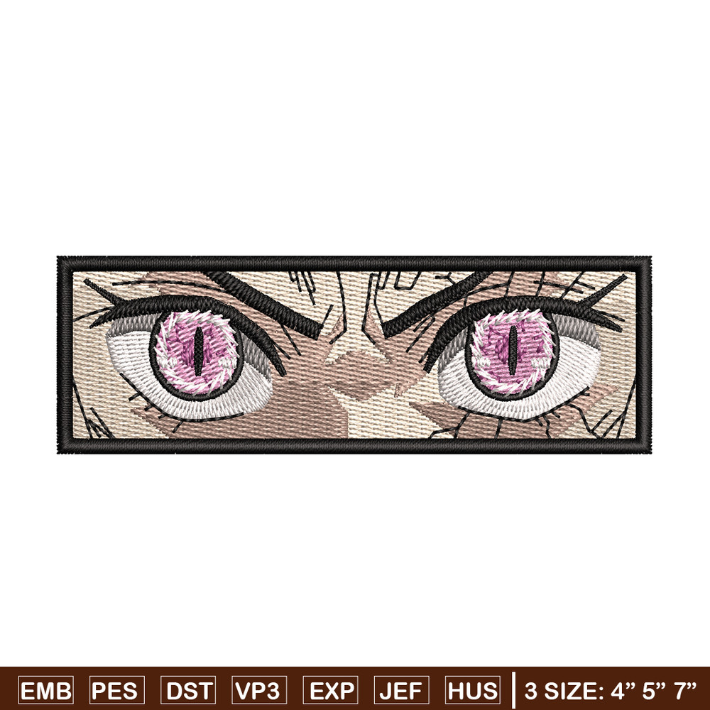 Demon Nezuko eyes 2 embroidery design, Kimetsu no Yaiba embroidery, anime design, embroidery file, Digital download.jpg