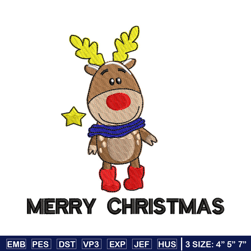 Reindeer embroidery design, Chrismas embroidery, Embroidery file, Embroidery shirt, Emb design,Digital download.jpg