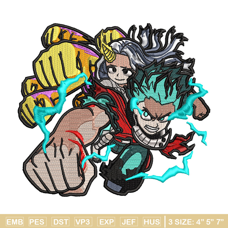 Deku punch embroidery design, Mha embroidery, Anime design, Embroidery shirt, Embroidery file, Digital download.jpg