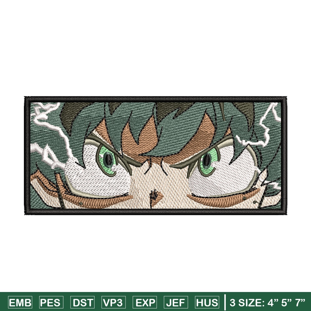 Deku eyes embroidery design, Mha embroidery, Anime design, Embroidery shirt, Embroidery file, Digital download.jpg