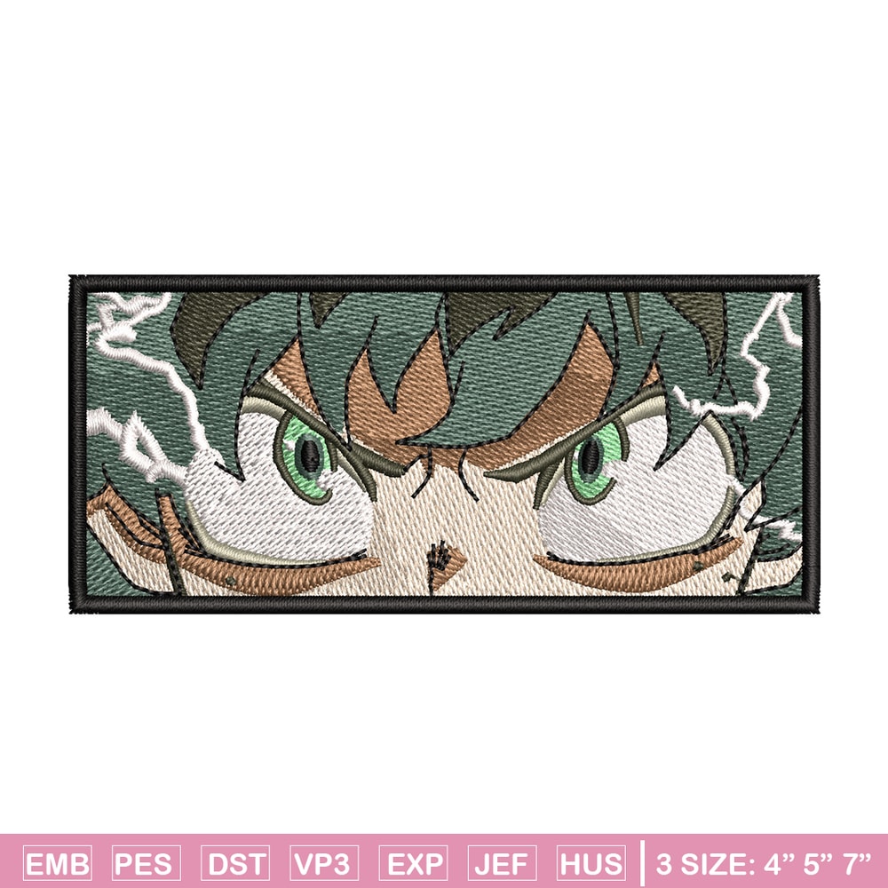 Deku eyes embroidery design, Mha embroidery, Anime design, Embroidery shirt, Embroidery file, Digital download.jpg