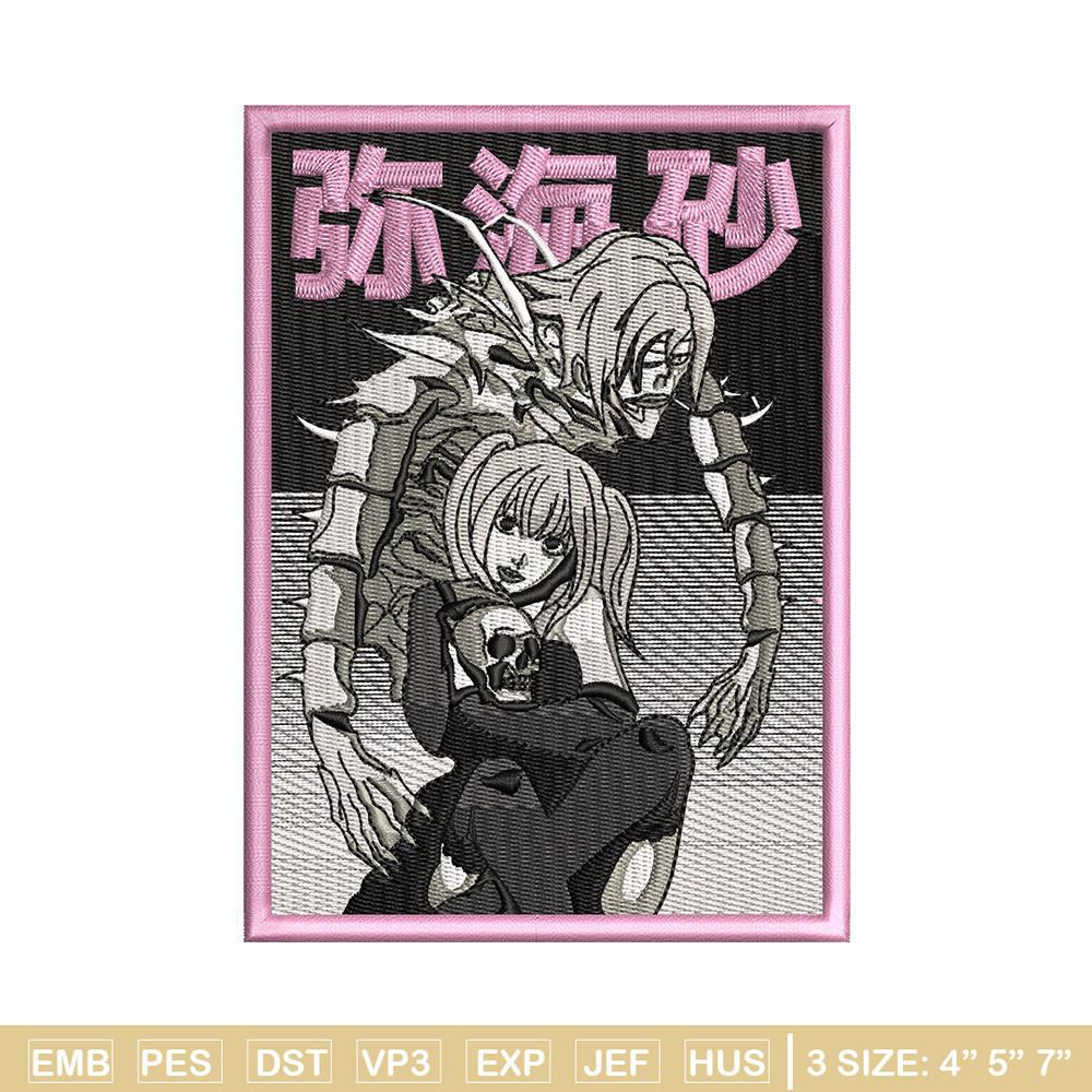 Demon rem embroidery design, Death note embroidery, Anime design, Embroidery shirt, Embroidery file, Digital download.jpg