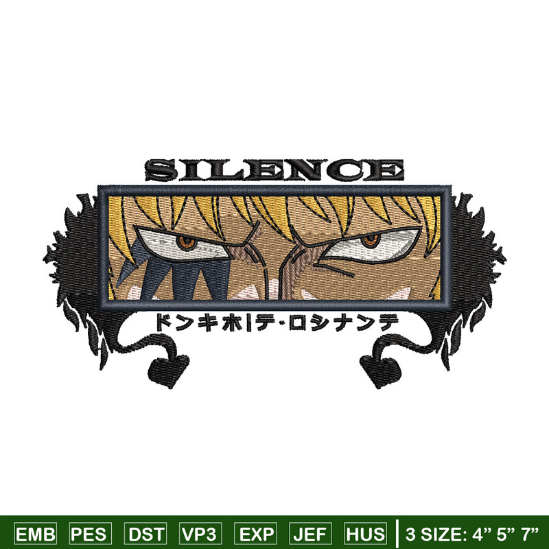 Rosinante eyes embroidery design, One piece embroidery, Anime design, Embroidery shirt, Embroidery file,Digital download.jpg