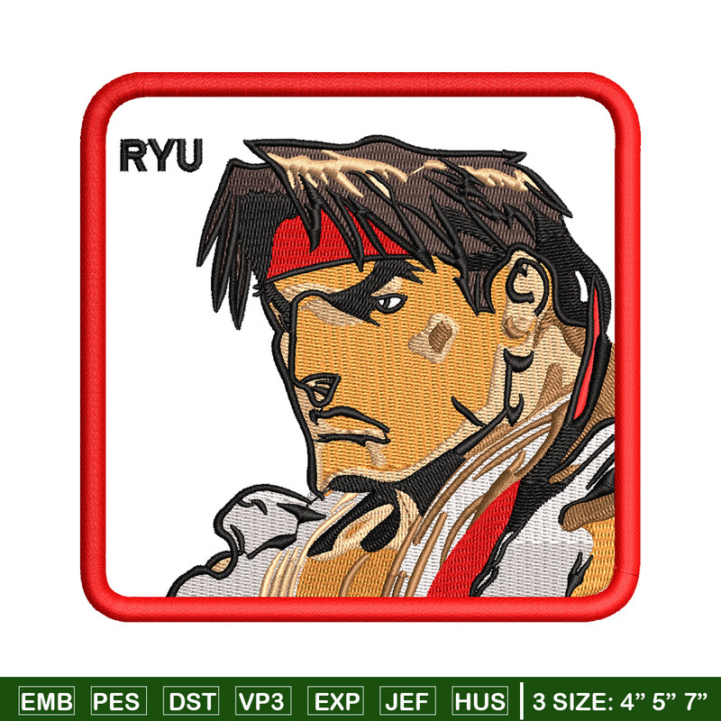 Ryu box embroidery design, Street Fighter embroidery, Anime design, Embroidery file, Embroidery shirt, Digital download.jpg