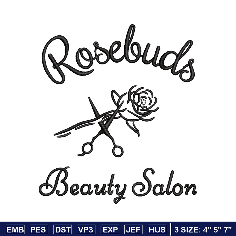 Rosebudes embroidery design, Beauty salon embroidery, Emb design, Embroidery shirt, Embroidery file, Digital download.jpg