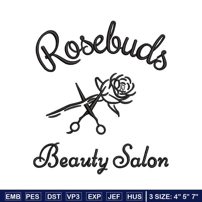 Rosebudes embroidery design, Beauty salon embroidery, Emb design, Embroidery shirt, Embroidery file, Digital download.jpg