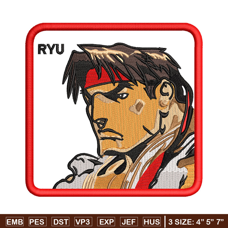 Ryu box embroidery design, Street Fighter embroidery, Anime design, Embroidery file, Embroidery shirt, Digital download.jpg