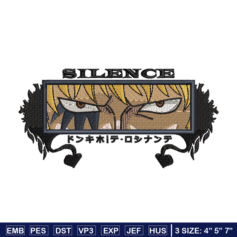 Rosinante eyes embroidery design, One piece embroidery, Anime design, Embroidery shirt, Embroidery file,Digital download.jpg