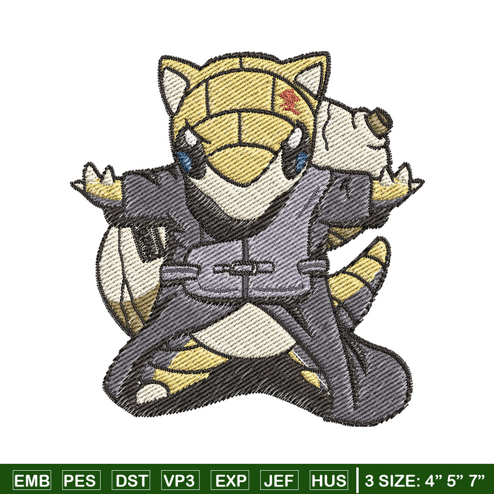 Sandshrew embroidery design, Pokemon embroidery, Anime design, Embroidery file, Digital download, Embroidery shirt.jpg