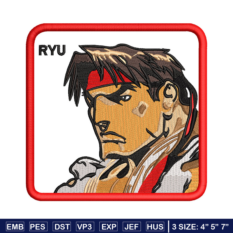 Ryu box embroidery design, Street Fighter embroidery, Anime design, Embroidery file, Embroidery shirt, Digital download.jpg