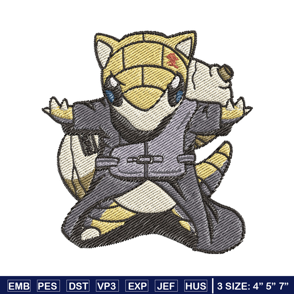 Sandshrew embroidery design, Pokemon embroidery, Anime design, Embroidery file, Digital download, Embroidery shirt.jpg