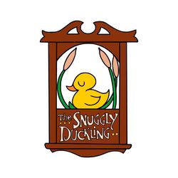 snuggly duckling sign svg, easy cut file for cricut, layered by colour