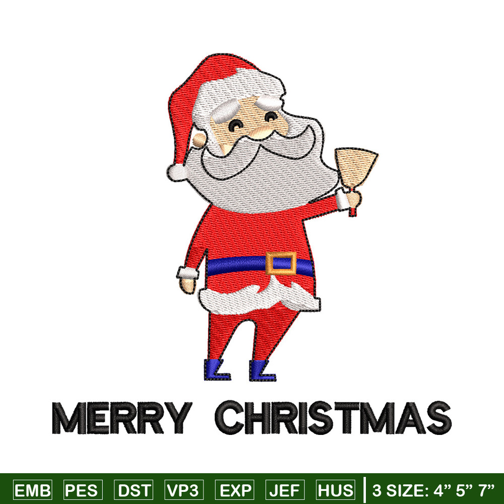 Satan ring bell embroidery design, Chrismas embroidery, Emb design, Embroidery shirt, Embroidery file, Digital download.jpg