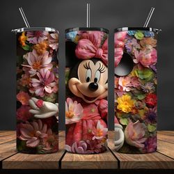 Princess Disney Tumbler Wrap, 3D Cartoon Tumbler Wrap, 20oz Skinny Tumbler Designs 20