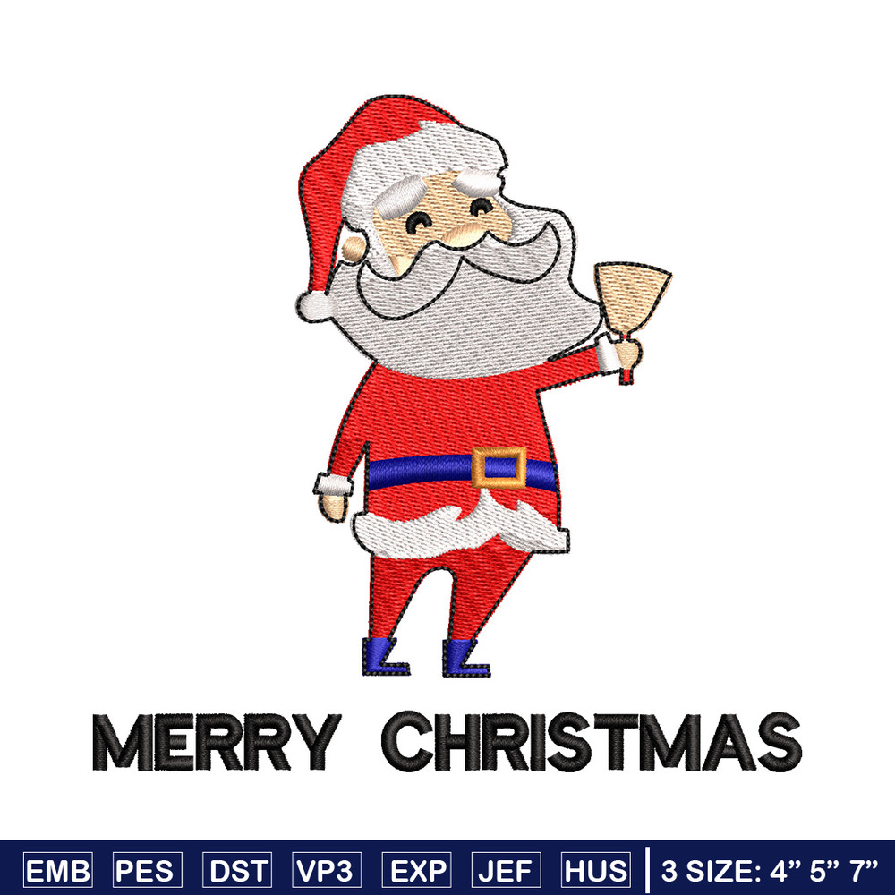 Satan ring bell embroidery design, Chrismas embroidery, Emb design, Embroidery shirt, Embroidery file, Digital download.jpg