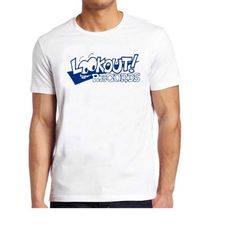 lookout records t shirt logo music punk rock label cool gift tee 315