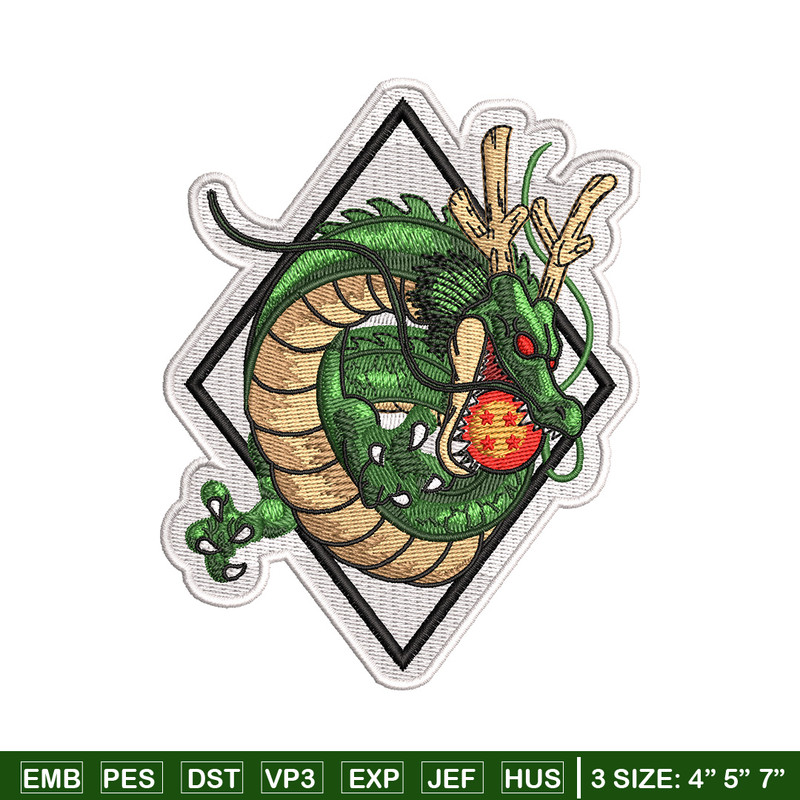 Shenron embroidery design, Dragonball embroidery, Anime design, Embroidery shirt, Embroidery file, Digital download.jpg