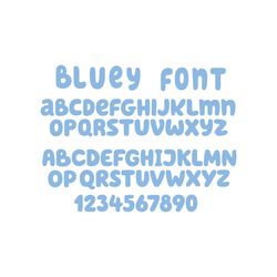 bluey font svg , bluey font cricut , bluey clipart, bluey silhouette font, kids font , cartoon font
