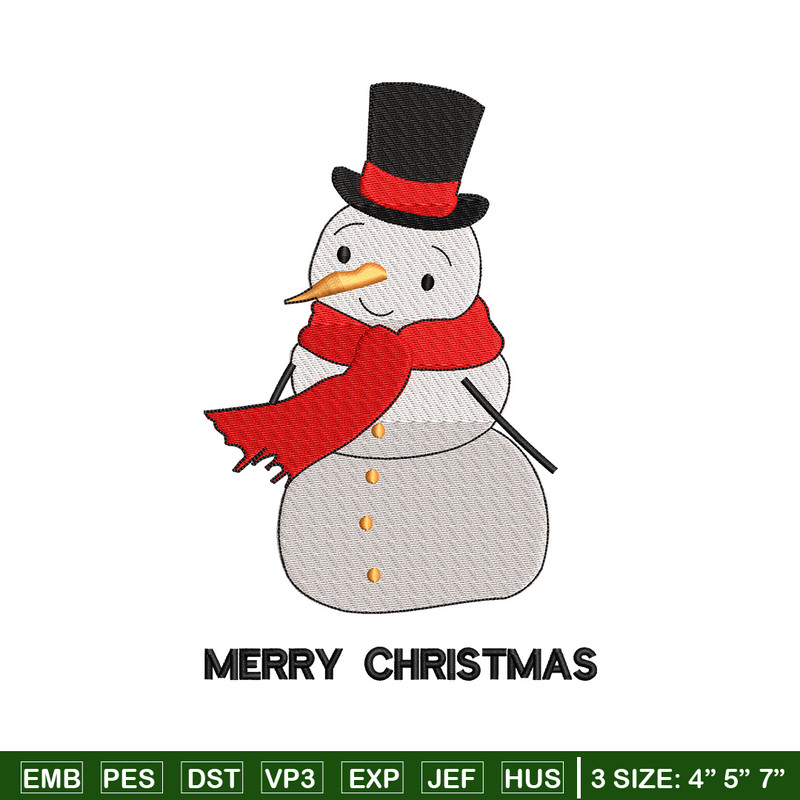 Snow man embroidery design, Chrismas embroidery, Emb design, Embroidery shirt, Embroidery file, Digital download.jpg