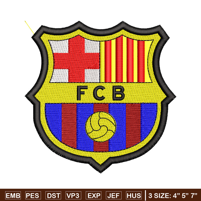 Fc Barcelona logo embroidery design, logo embroidery, logo design, Embroidery shirt, football shirt, Instant download.jpg