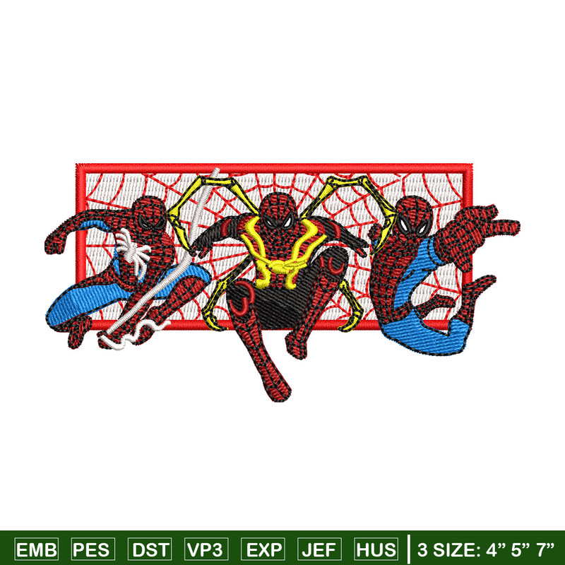 Spiderman box embroidery design, Spiderman embroidery, Emb design, Embroidery shirt, Embroidery file, Digital download.jpg