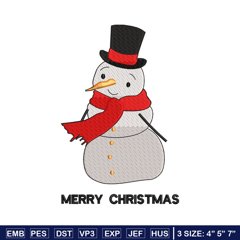 Snow man embroidery design, Chrismas embroidery, Emb design, Embroidery shirt, Embroidery file, Digital download.jpg