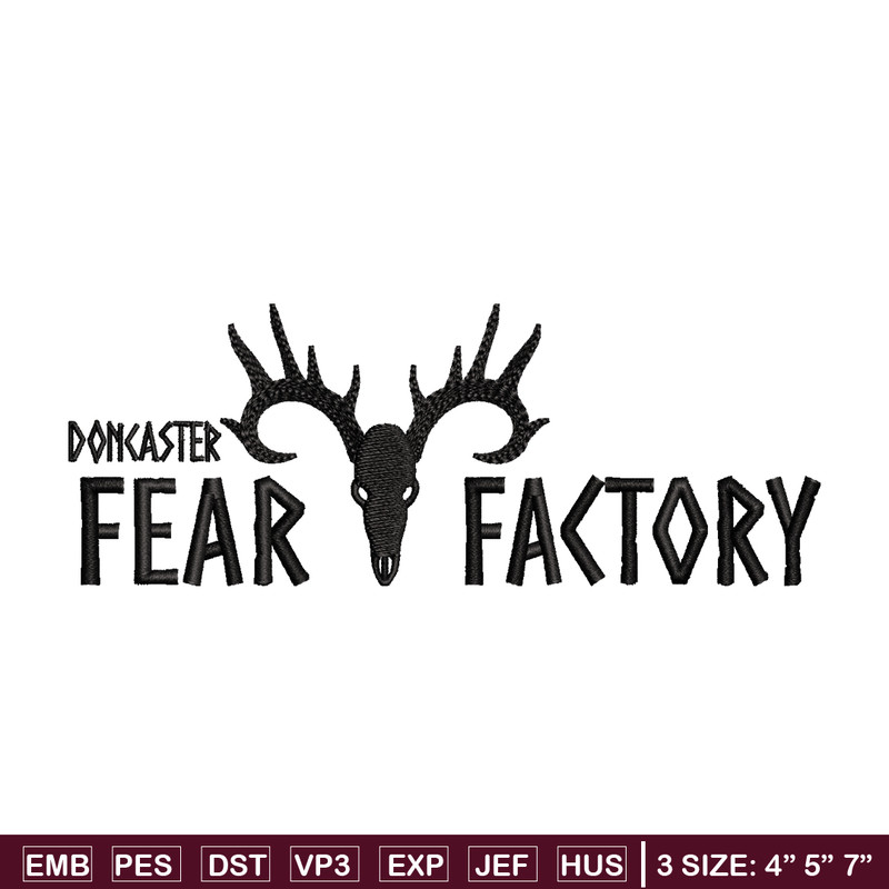 Fear factory logo embroidery design, logo embroidery, logo design, Embroidery shirt, logo shirt, Instant download.jpg