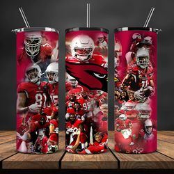 Cardinals Sports Tumbler, 32 Team Football Tumbler Png Design, Nfl Tumbler Wrap 02