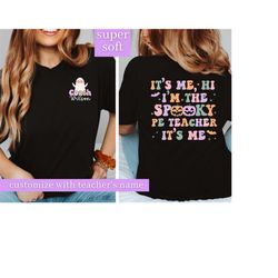 pe teacher halloween shirts, spooky pe teacher shirt, retro halloween teacher, fall pe teacher shirt, pe teacher tshirt,