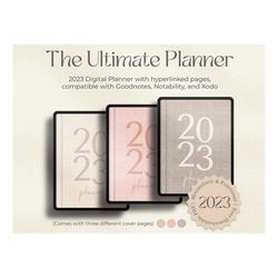 2023 digital planner, daily, weekly & monthly planner, ipad planner, 2023 planner, dated digital planner, goodnotes, not