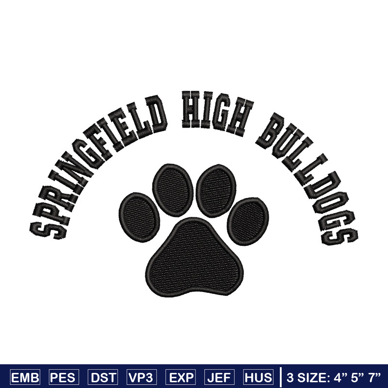 Springfield embroidery design, Logo embroidery, Emb design, Embroidery shirt, Embroidery file, Digital download.jpg