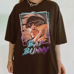 bad bunny vintage 90s rap tees, bad bunny retro shirt, bad bunny yhlqmdlg, bad bunny bootleg rap shirt, bad bunny benito