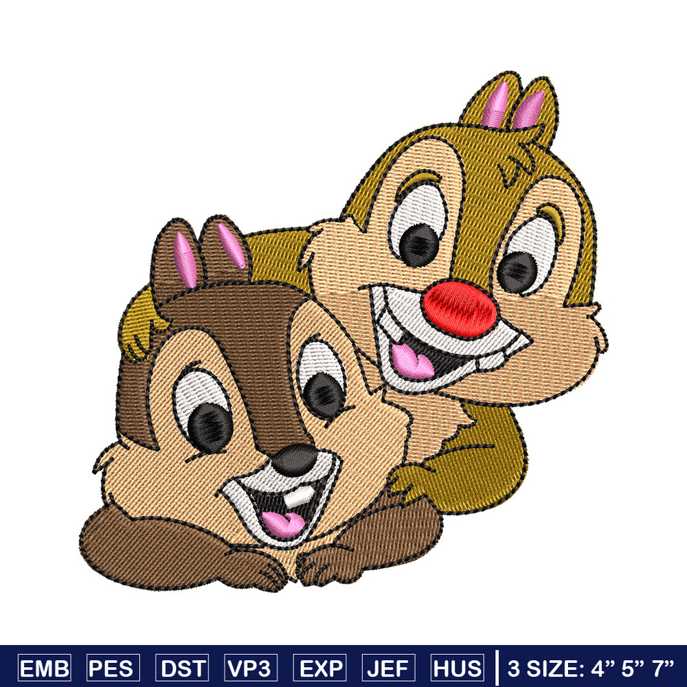 Squirrel cartoon embroidery design, Squirel embroidery, Emb design, Embroidery shirt, Embroidery file, Digital download.jpg