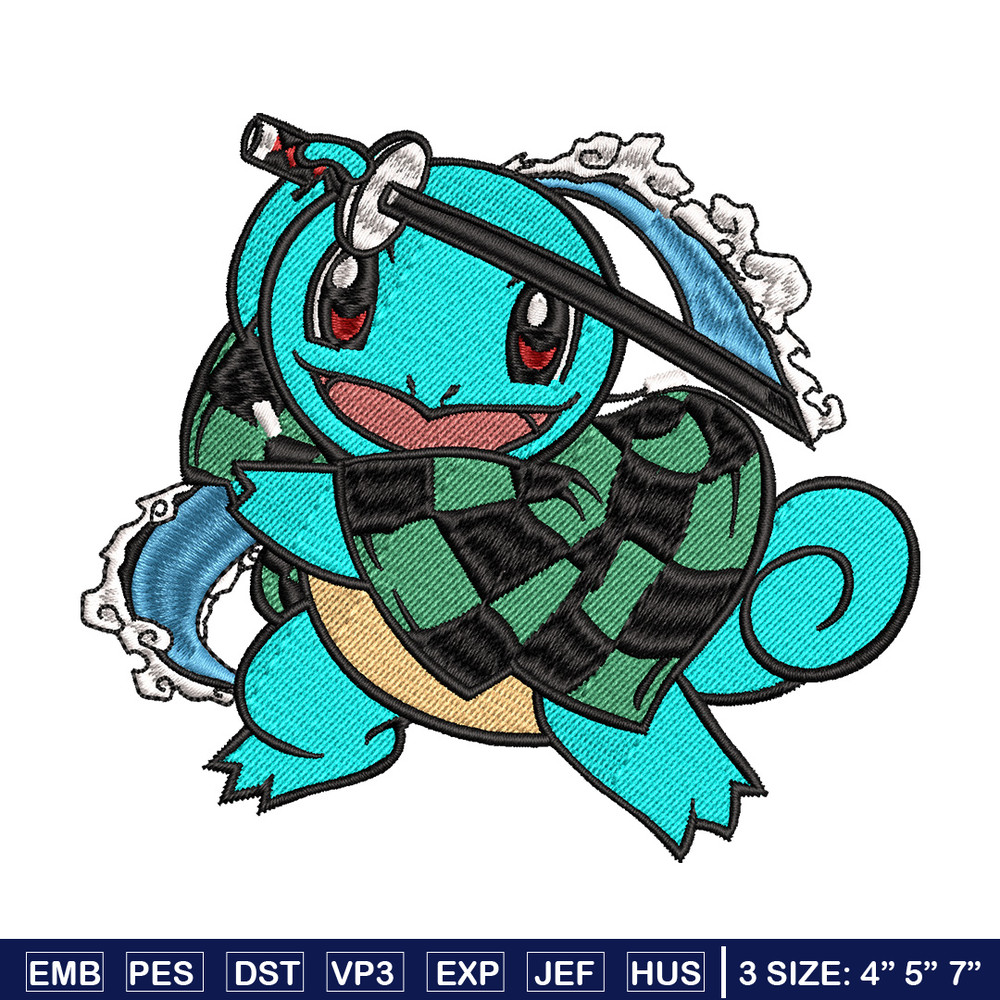 Squirtle embroidery design, Pokemon embroidery, Anime design, Embroidery file, Embroidery shirt, Digital download.jpg