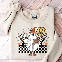 Boo Ghost Halloween Sweatshirt, Cute Ghost Halloween Sweatshirt, Funny Halloween Sweatshirt, Ghost Sweatshirt,Halloween