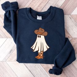 boot scootin spooky sweatshirt, cute spooky shirt, halloween gift, halloween shirt ,cowboy ghost shirt,western halloween
