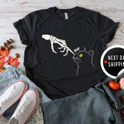 cat halloween shirt halloween shirt skeleton cat lover shirt funny cat shirt cute cat shirt cat lover gift goth boop cat