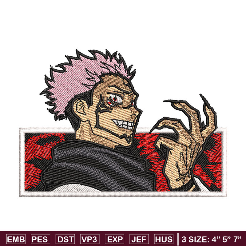 Sukuna red embroidery design, Sukuna embroidery, Embroidery shirt, Embroidery file, Anime design, Digital download.jpg