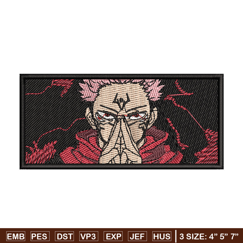 Sukuna box embroidery design, Sukuna embroidery, Embroidery shirt, Embroidery file, Anime design, Digital download.jpg