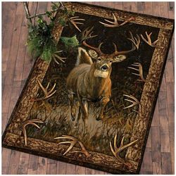 awesome deer hunting rectangle rug 5