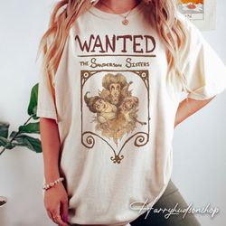 Comfort Colors Hocus Pocus Shirt, Vintage Wanted Sanderson Sisters Shirt, Halloween Shirt, Disney Halloween Shirt, Hallo