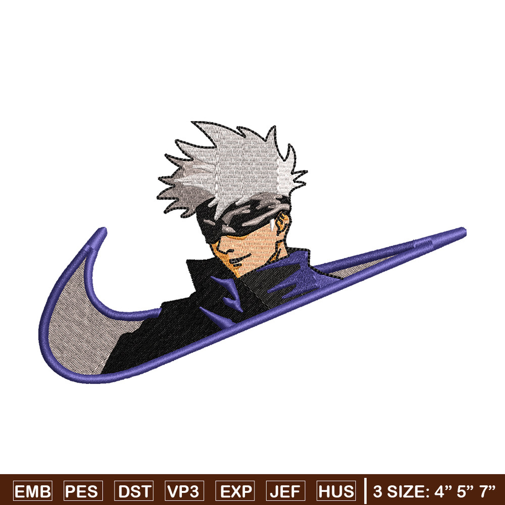 Gojo Satoru Nike embroidery design, Jujutsu Kaisen embroidery, nike design, anime design, anime shirt, Digital download.jpg