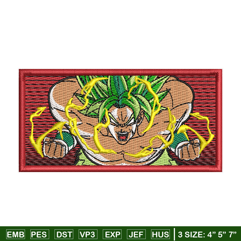 Super broly embroidery design, Dragonball embroidery, Anime design, Embroidery shirt, Embroidery file, Digital download.jpg