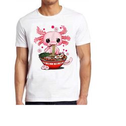 Kawaii Axolotl Ramen Noodle Japanese Joke Manga Music Retro Funny Art Drawing Gamer Anime Cult Meme Movie Gift Top Tee T